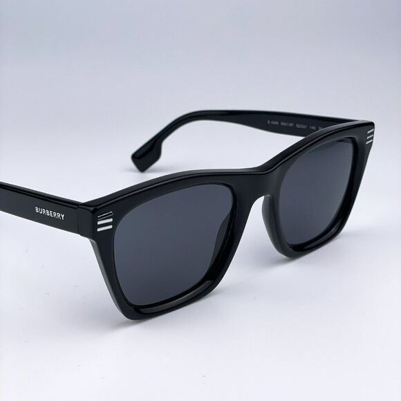 NEW Burberry BE4348 Cooper 300187 Black Dark Grey Square Unisex Sunglasses - Picture 7 of 11
